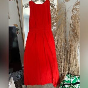 a new day Bold Red Gathered Top